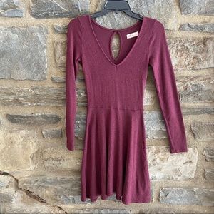 Hollister Maroon Long Sleeve Dress (S)